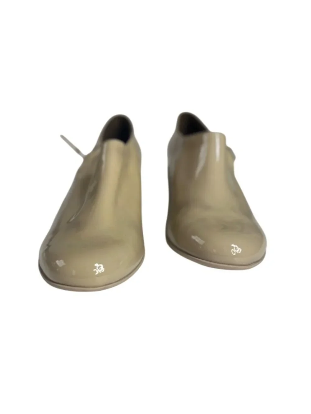 Cole Haan Patent Leather Wedge Slip On Shoes Size 8 Beige